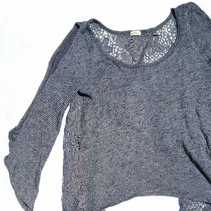 Layered Lace Cutout Top